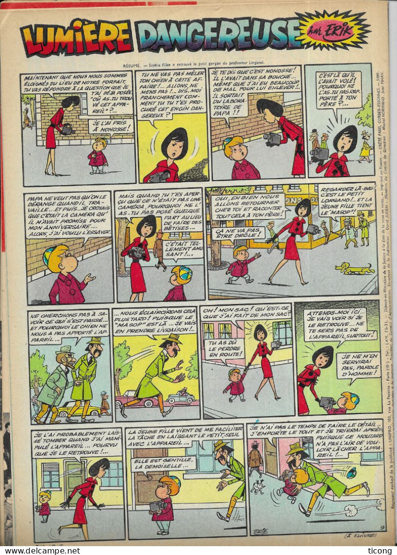 BD FRIPOUNET ET MARISETTE 1963 - LA GARDE ROUGE DE DAKAR SENEGAL, CAP AU COSMOS, LE TRAIN SIFFLE 3 FOIS, SYLVAIN ET SYLV - Fripounet