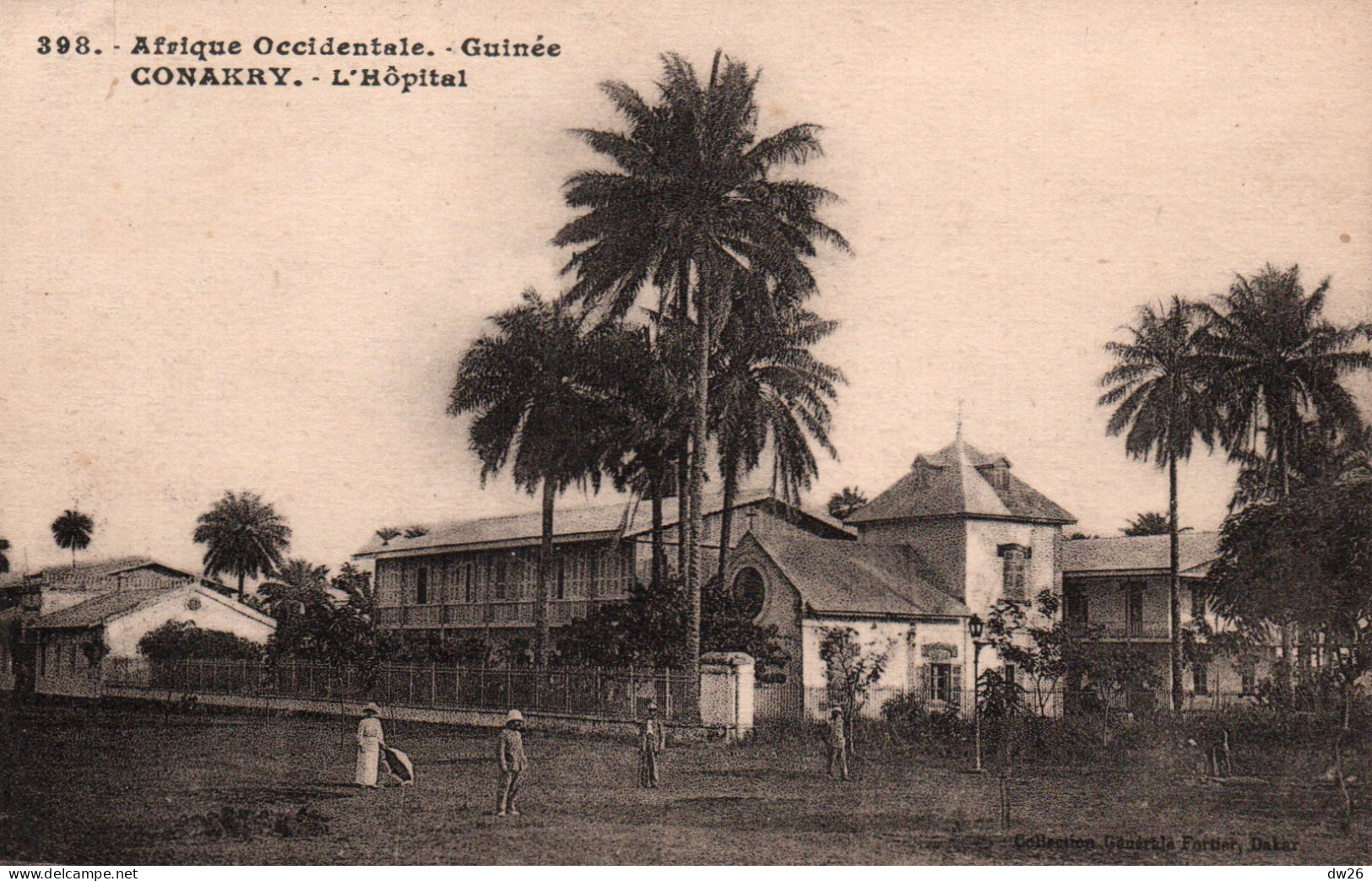Afrique Occidentale - Guinée Française - Vue De L'Hôpital - Collection Fortier - Carte N° 398 - Französisch-Guinea