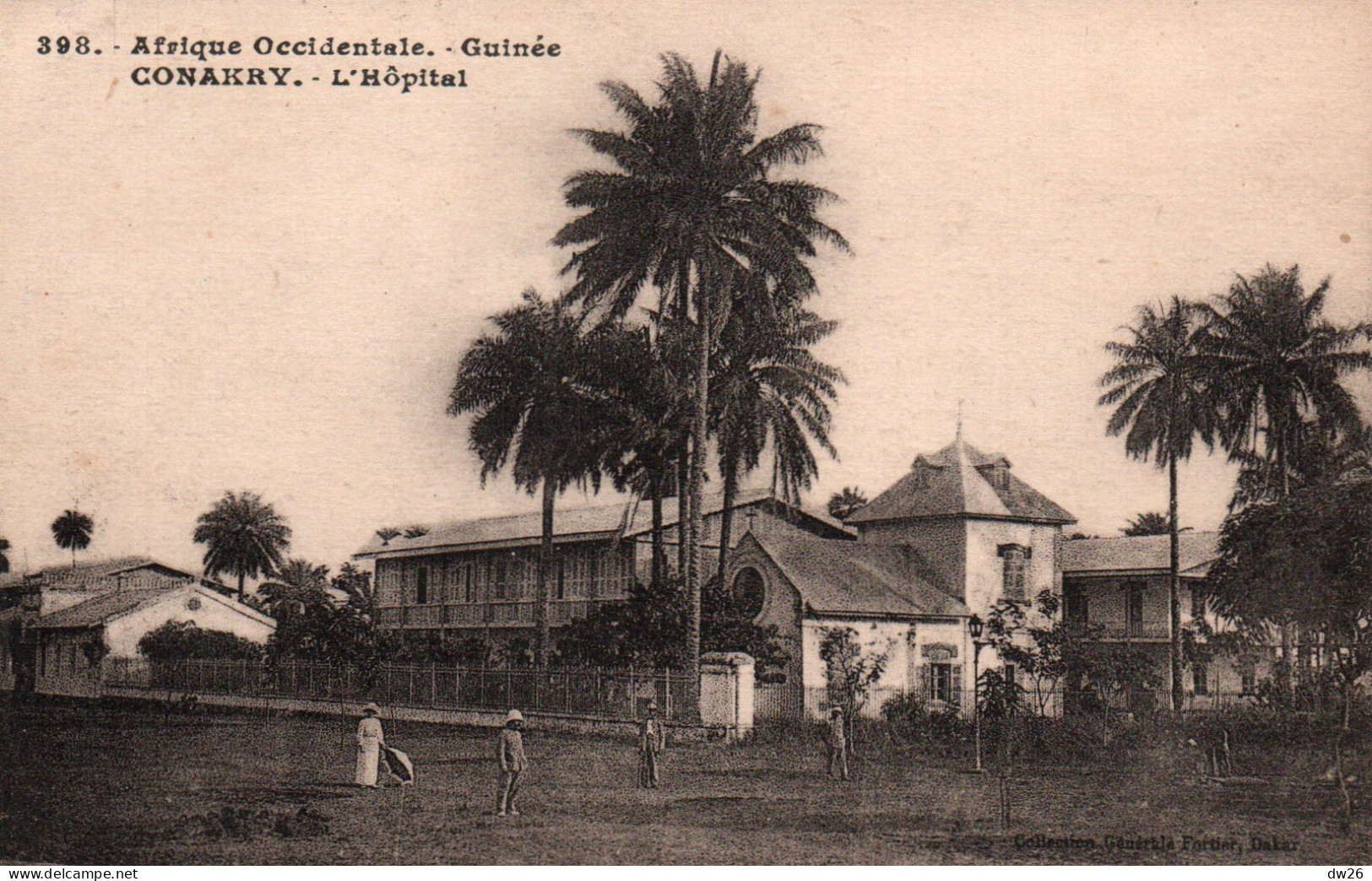 Afrique Occidentale - Guinée Française - Vue De L'Hôpital - Collection Fortier - Carte N° 398 - Guinée Française