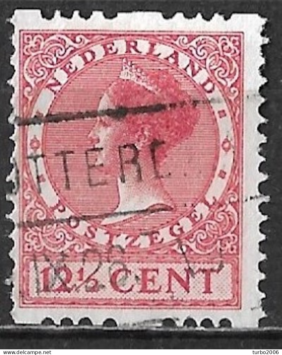 Rode Kras Door De L In 1925 Type Veth 12½ Cent Karmijn Tweezijdige Roltanding Zonder WM NVPH R 11 - Abarten Und Kuriositäten