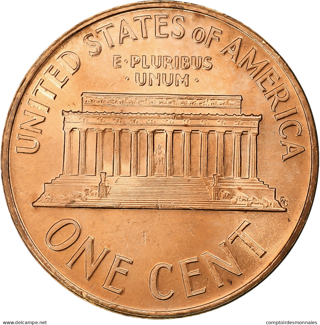 Monnaie, États-Unis, Lincoln Cent, Cent, U.S. Mint, Philadelphie, FDC, Laiton - 1959-…: Lincoln, Memorial Reverse