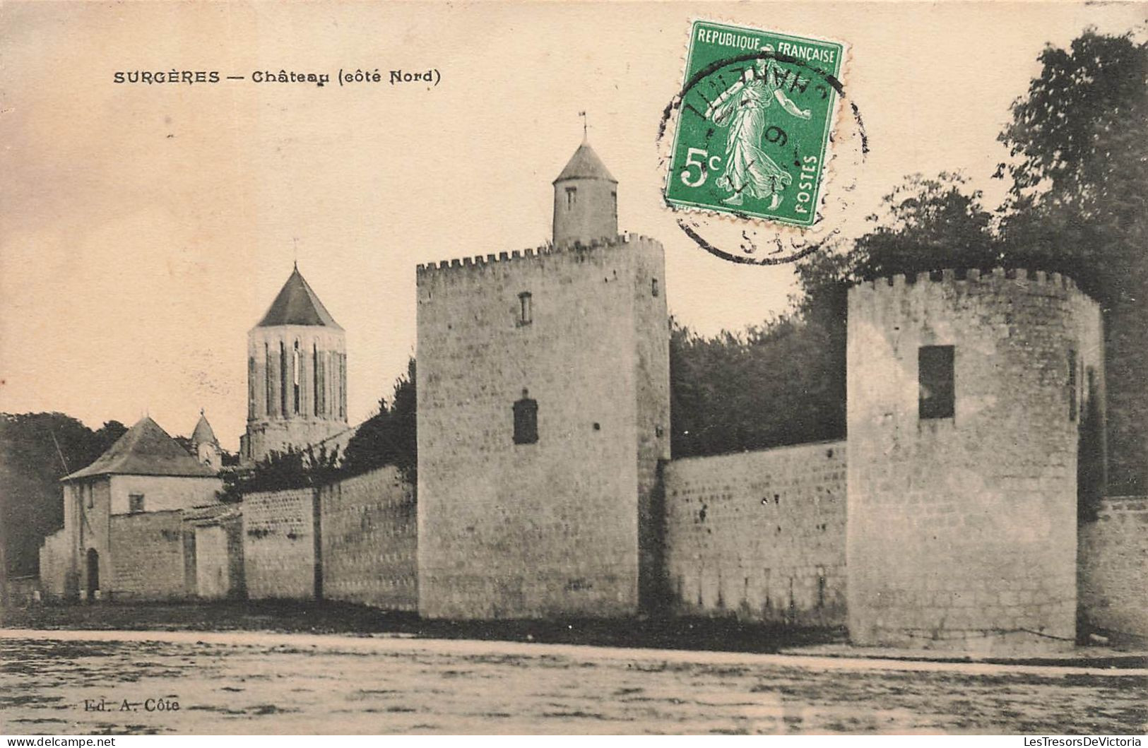 FRANCE - Surgères - Château - Côté Nord - Carte Postale Ancienne - Surgères