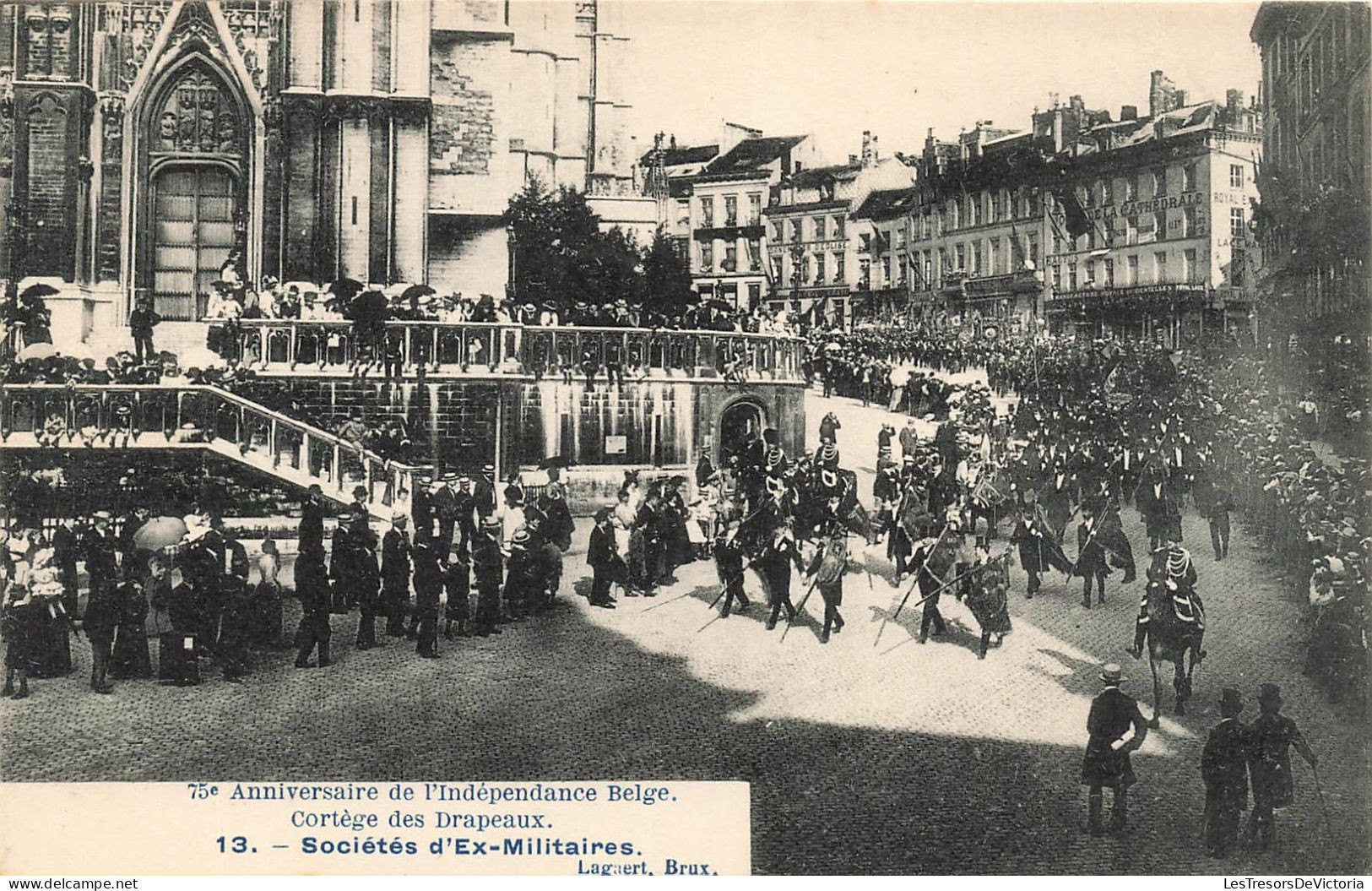 BELGIQUE - Cortège Des Drapeaux - Société D'ex-militaires - Carte Postale Ancienne - Other & Unclassified