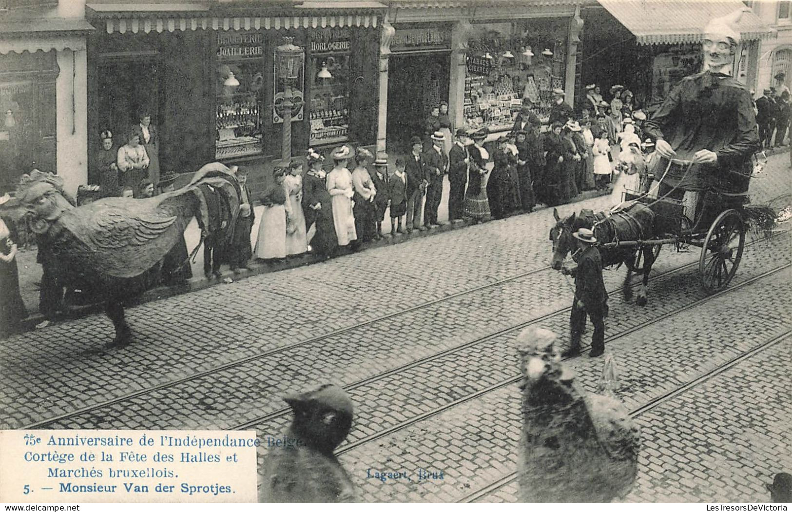 BELGIQUE - Cortège De La Fête Des Halles Et Marchés Bruxellois - Monsieur Van Der Sprotjes - Carte Postale Ancienne - Autres & Non Classés