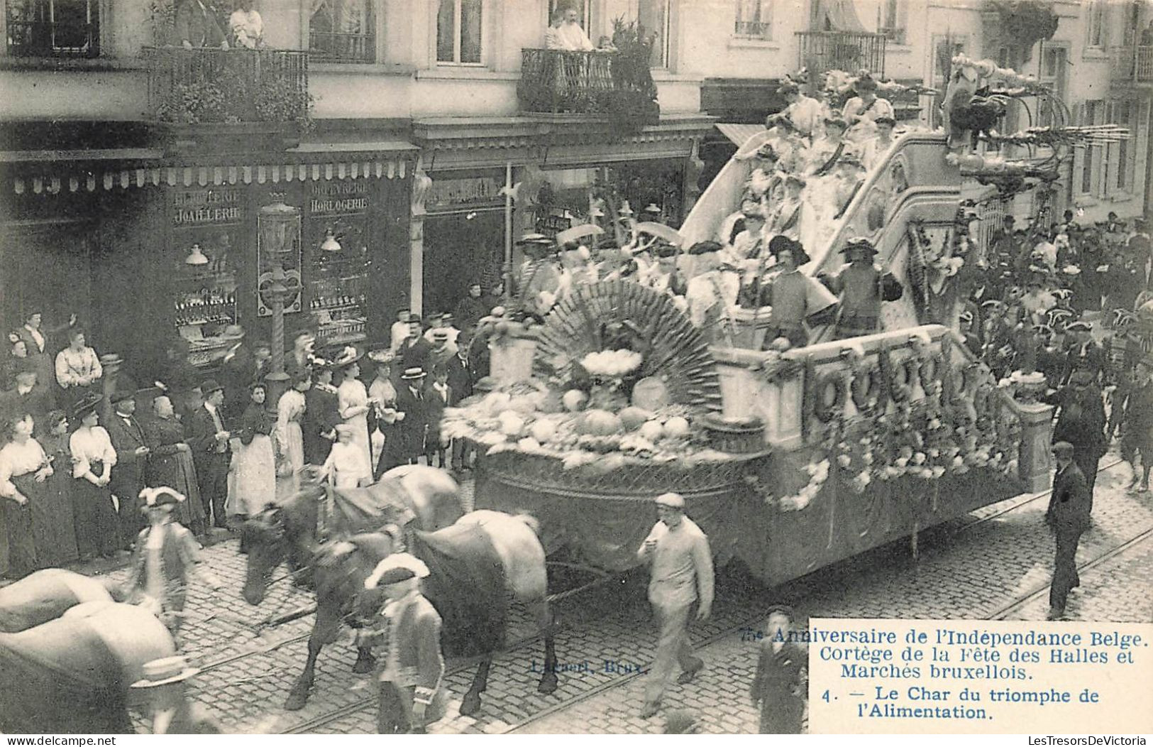 BELGIQUE - Cortège De La Fête Des Halles ... - Char Du Triomphe De L'Alimentation - Carte Postale Ancienne - Other & Unclassified