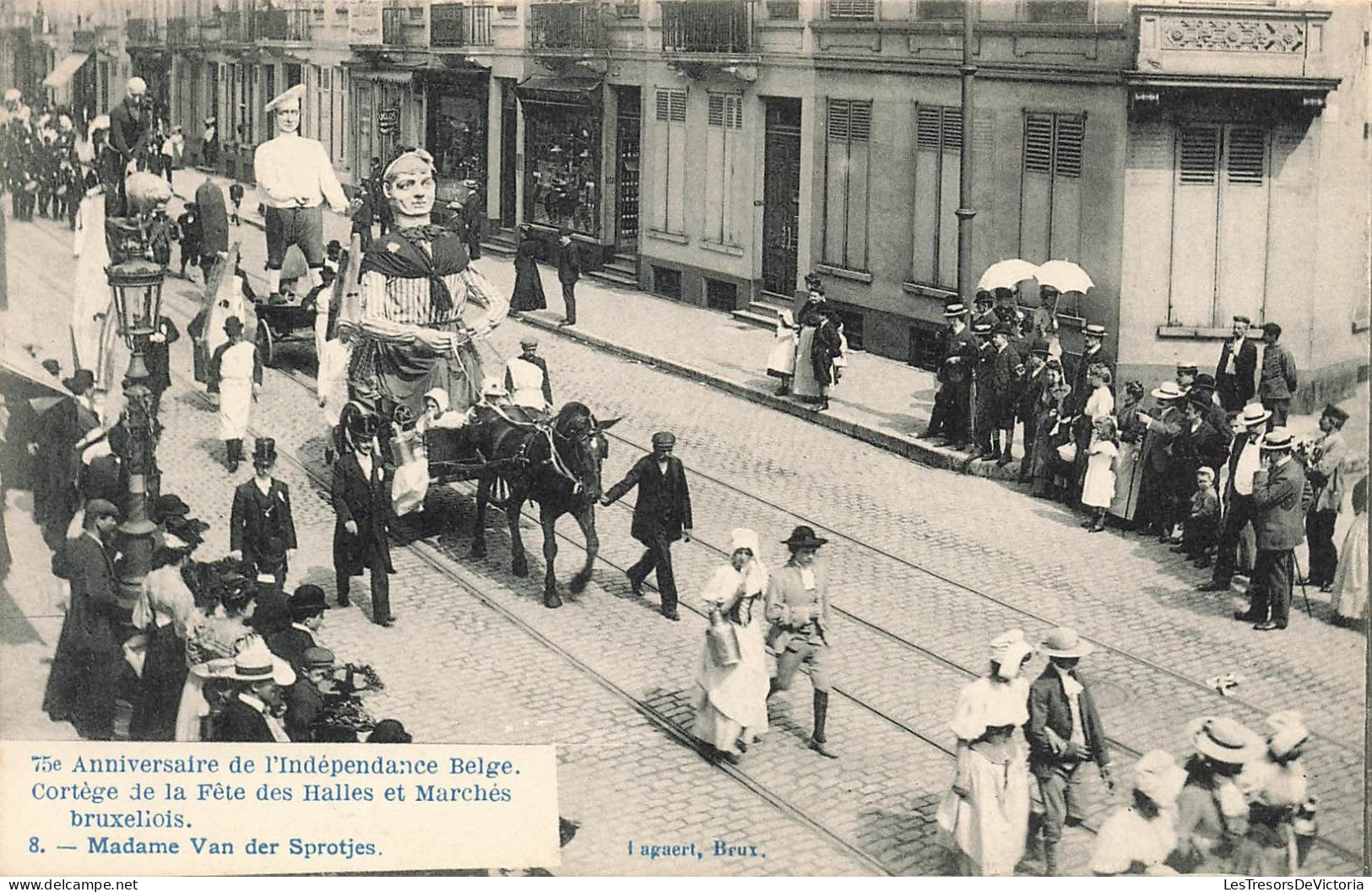 BELGIQUE - Cortège De La Fête Des Halles ... - Madame Van Der Sprotjes - Carte Postale Ancienne - Sonstige & Ohne Zuordnung