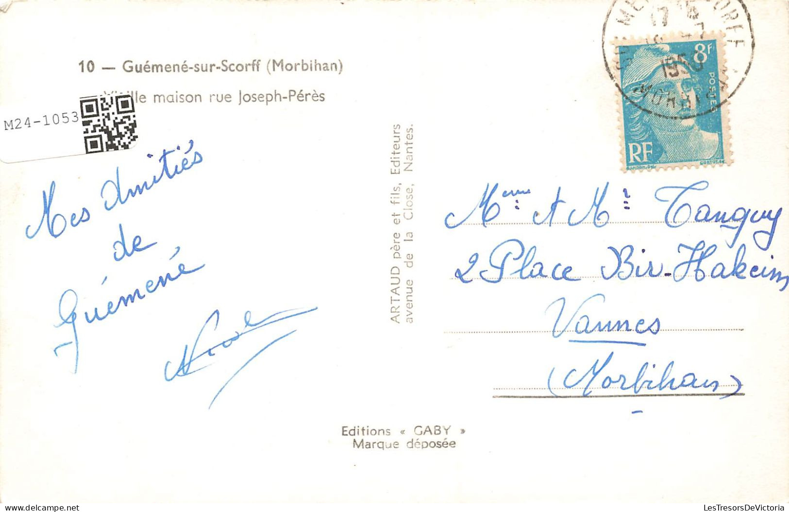 FRANCE - Guemene Sur Scorff - Vieille Maison Rue Joseph-Pérès - Carte Postale Ancienne - Guemene Sur Scorff