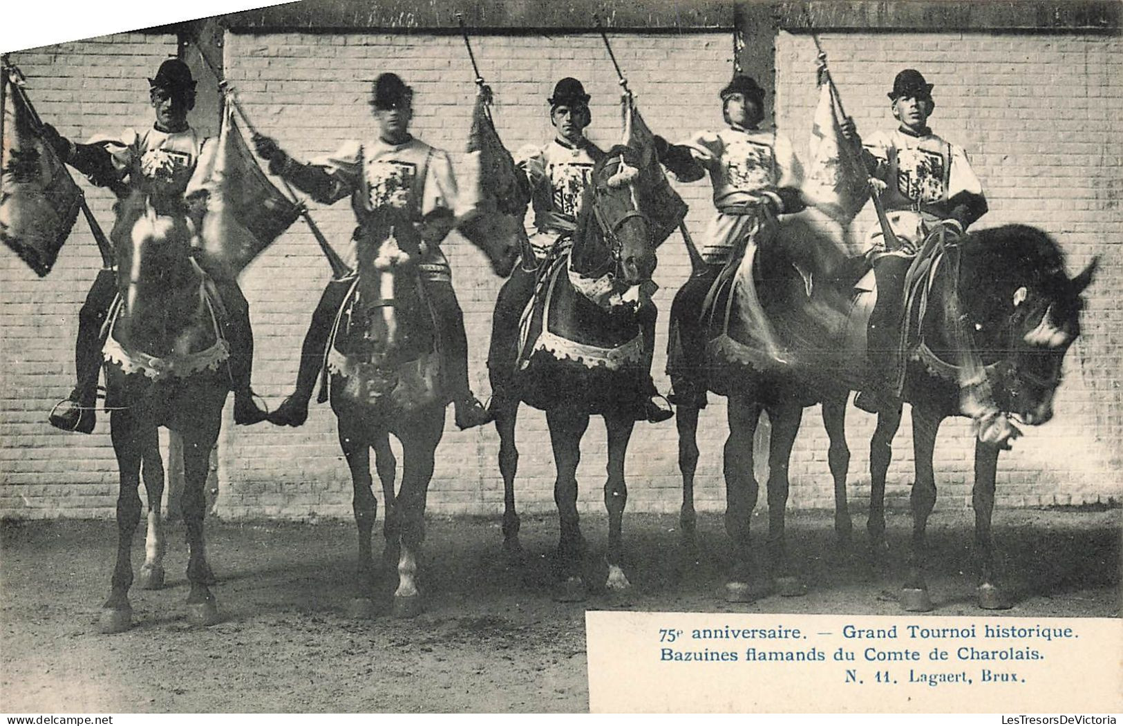 BELGIQUE - Le Grand Tournoi Historique - Bazuines Flamands Du Comte De Charolais - Carte Postale Ancienne - Autres & Non Classés