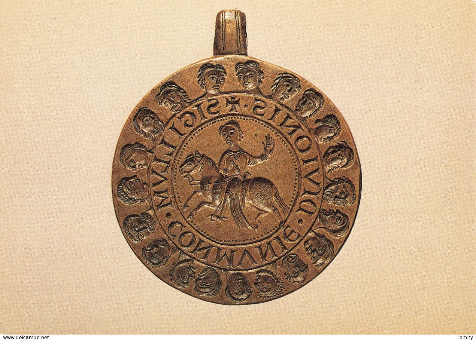 CPM Matrice Du Grand Sceau De La Commune De Dijon Vers 1200 , Bronze, 78 Mm. Bibliothèque Nationale - Münzen (Abb.)
