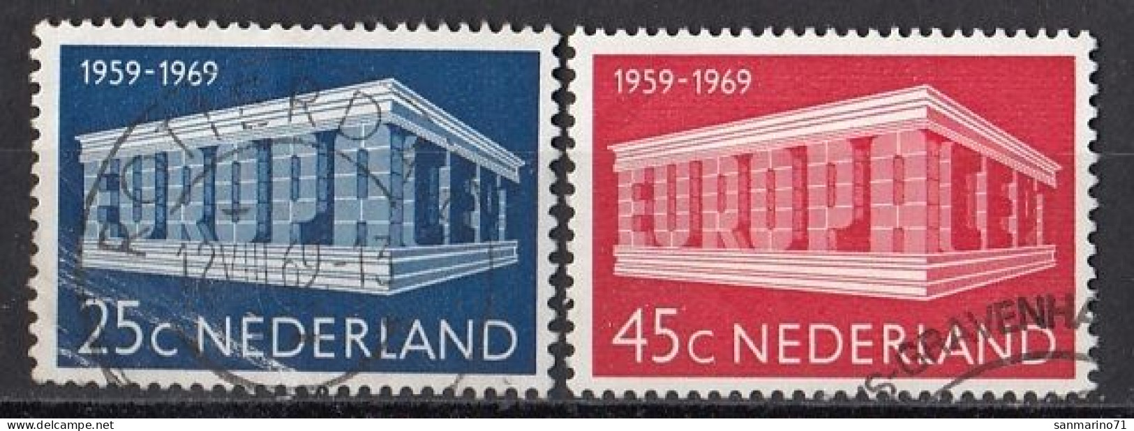 NETHERLANDS 920-921,used,falc Hinged - 1969