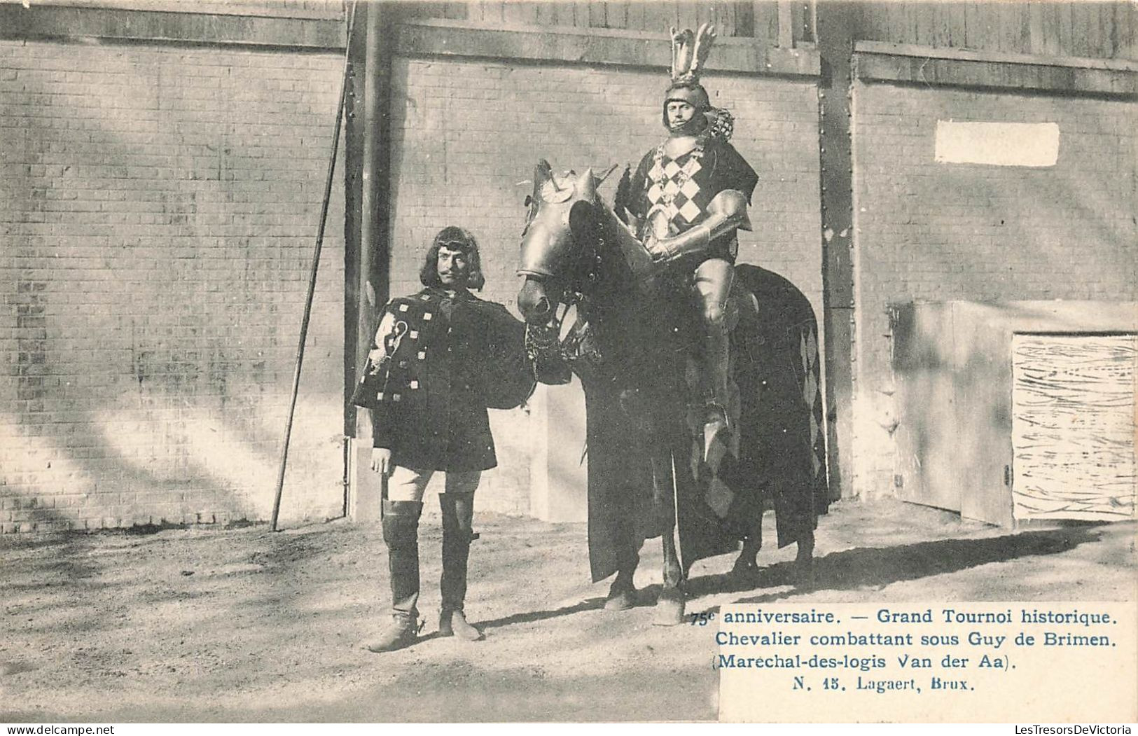 BELGIQUE - Grand Tournoi Historique - Chevalier Combattant Sous Guy De Brimen - Carte Postale Ancienne - Andere & Zonder Classificatie