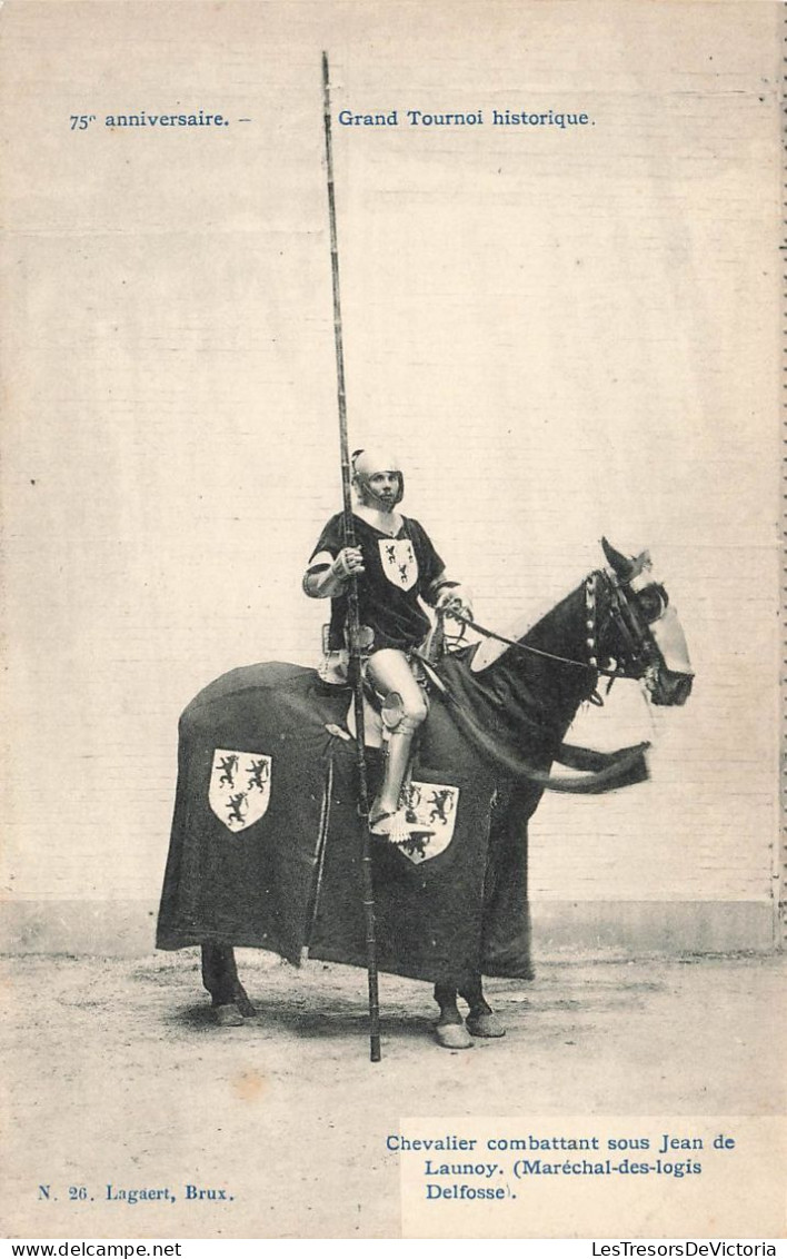 BELGIQUE - Grand Tournoi Historique - Chevalier Combattant Sous Jean De Launoy - Carte Postale Ancienne - Altri & Non Classificati
