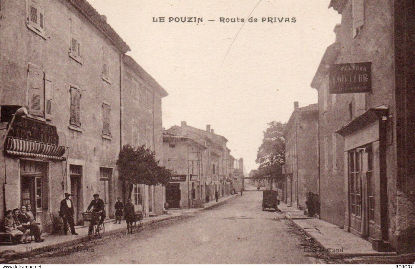 07 Ardèche Très Beau Plan LE POUZIN Route Du PRIVAS - Le Pouzin