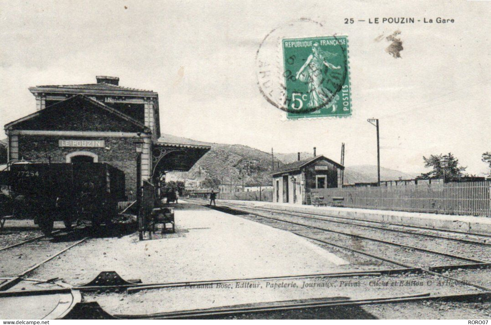 07 Ardèche Très Beau Plan LE POUZIN La Gare - Le Pouzin