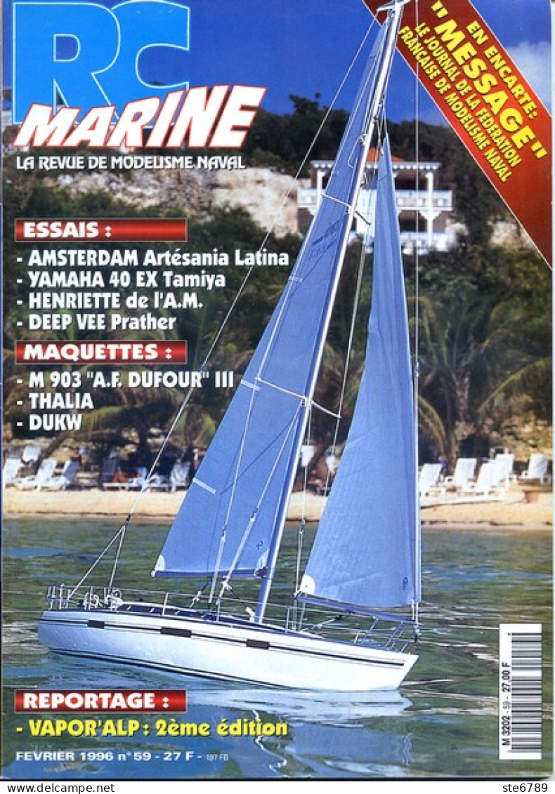 RC MARINE N° 59 1996 La Revue Du Modelisme Naval Bateaux Maquettes - Modelbouw