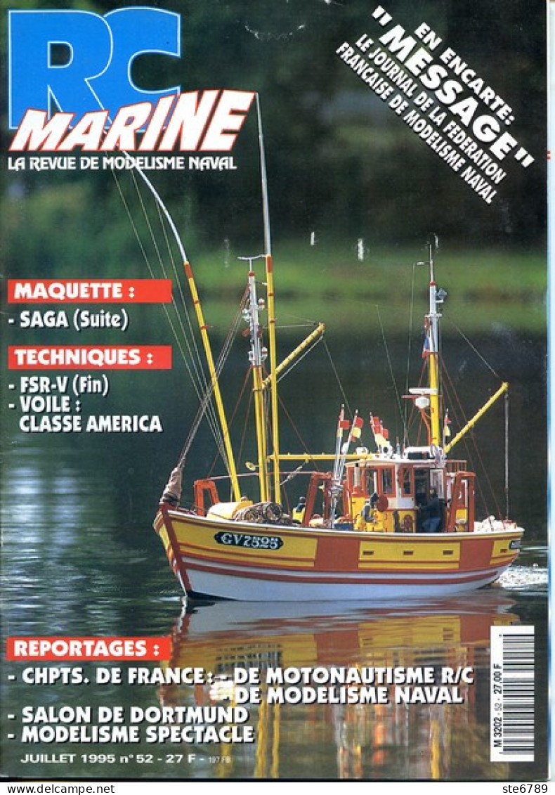 RC MARINE N° 52 1995 La Revue Du Modelisme Naval Bateaux Maquettes - Modélisme