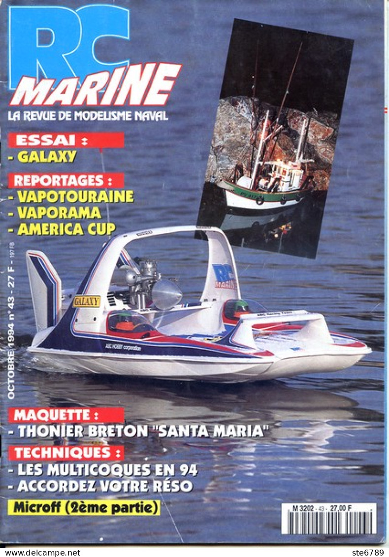 RC MARINE N° 43 1994 La Revue Du Modelisme Naval Bateaux Maquettes - Modelismo