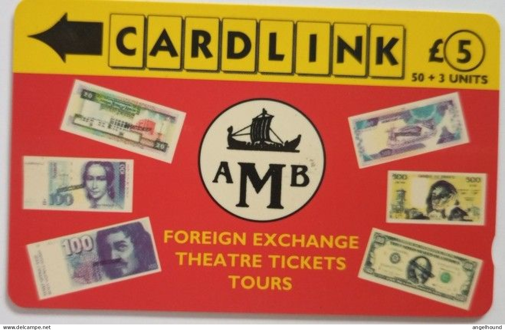 UK Cardlink £5  9CLKB - AMB Foreign Exchange - Eurostar, Cardlink & Railcall