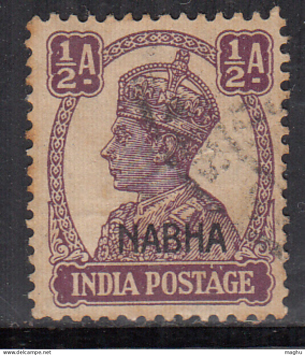 ½a Used Nabha State, KGVI Series 1941-1943, SG106, British India - Nabha