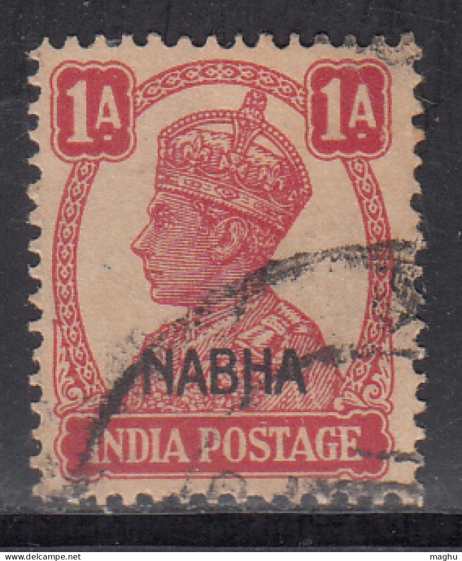 1a Used Nabha State, KGVI Series 1941-1943, SG108, British India - Nabha