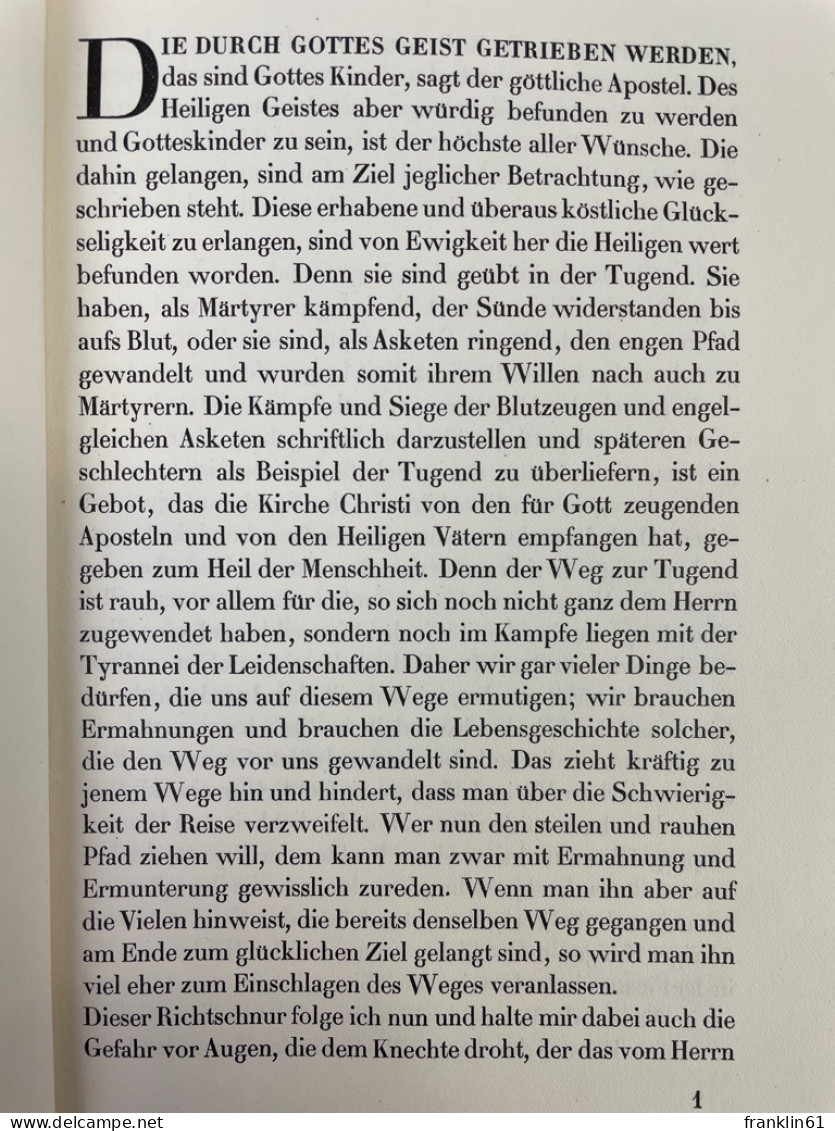 Die Legende Von Barlaam Und Josaphat : Zugeschrieben Dem Heiligen Johannes Von Damaskus. - Gedichten En Essays