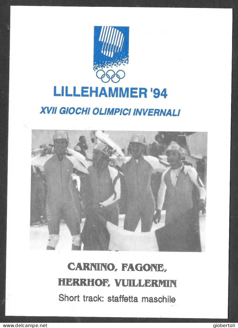 Italia/Italy/Italie: Intero, Stationery, Entier, Staffetta Maschile, Men's Relay, Relais Masculin - Inverno1994: Lillehammer