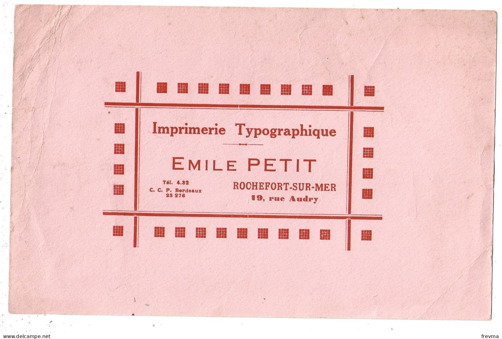 Buvard Imprimerie Emile Petit - Stationeries (flat Articles)