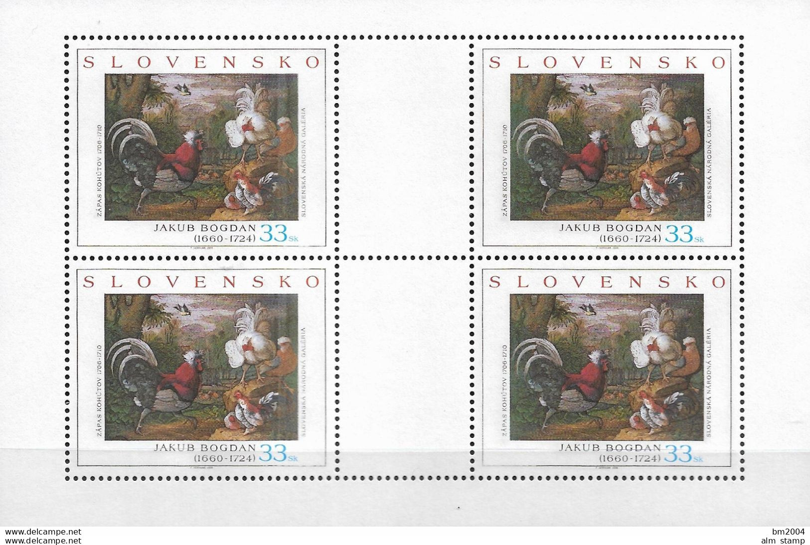 2004  Slowakei Mi.494-5**MNH    Gemälde Aus Der Nationalgalerie - Neufs