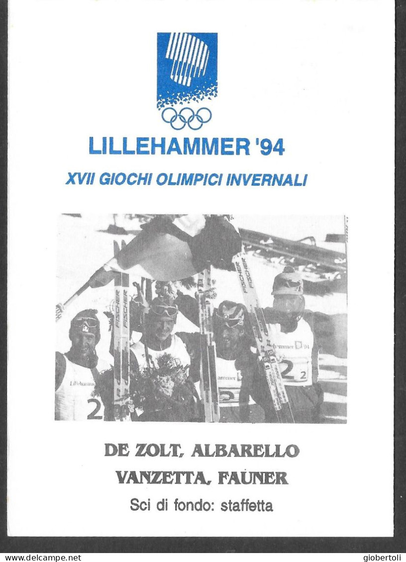 Italia/Italy/Italie: Intero, Stationery, Entier, Sci Di Fondo Staffetta, Cross Country Skiin Relay, Relais Ski De Fond - Inverno1994: Lillehammer