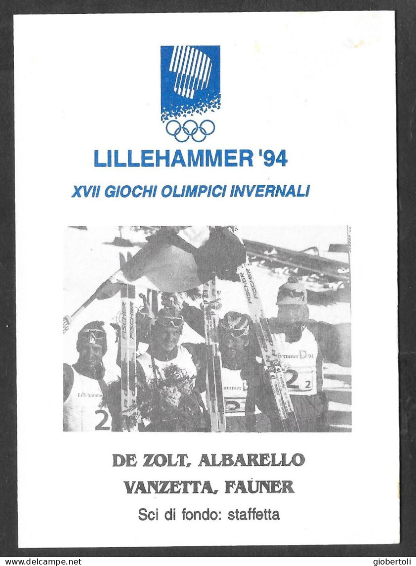 Italia/Italy/Italie: Intero, Stationery, Entier, Sci Di Fondo Staffetta, Cross Country Skiin Relay, Relais Ski De Fond - Hiver 1994: Lillehammer