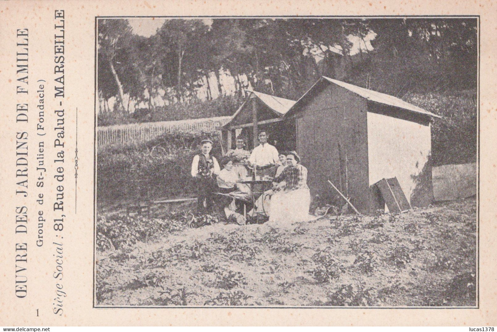 13 / MARSEILLE / SAINT JULIEN / OEUVRE DES JARDINS DE FAMILLE / N 1 - Saint Barnabé, Saint Julien, Montolivet