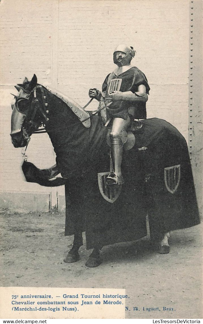 BELGIQUE - Grand Tournoi Historique - Chevalier Combattant Sous Jean De Mérode - Carte Postale Ancienne - Andere & Zonder Classificatie