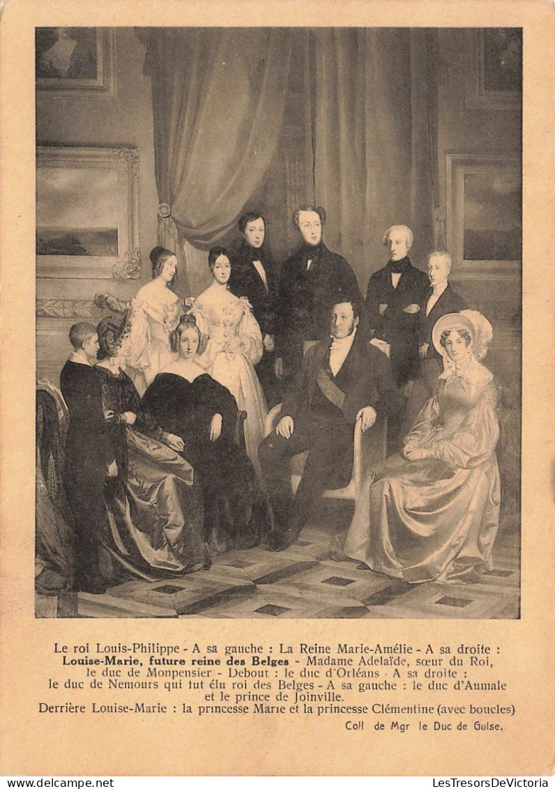 BELGIQUE - Bruxelles - Le Roi Louis Philippe - La Reine Marie Amélie - Louise Marie - Cartes Postales Ancienne - Personaggi Famosi