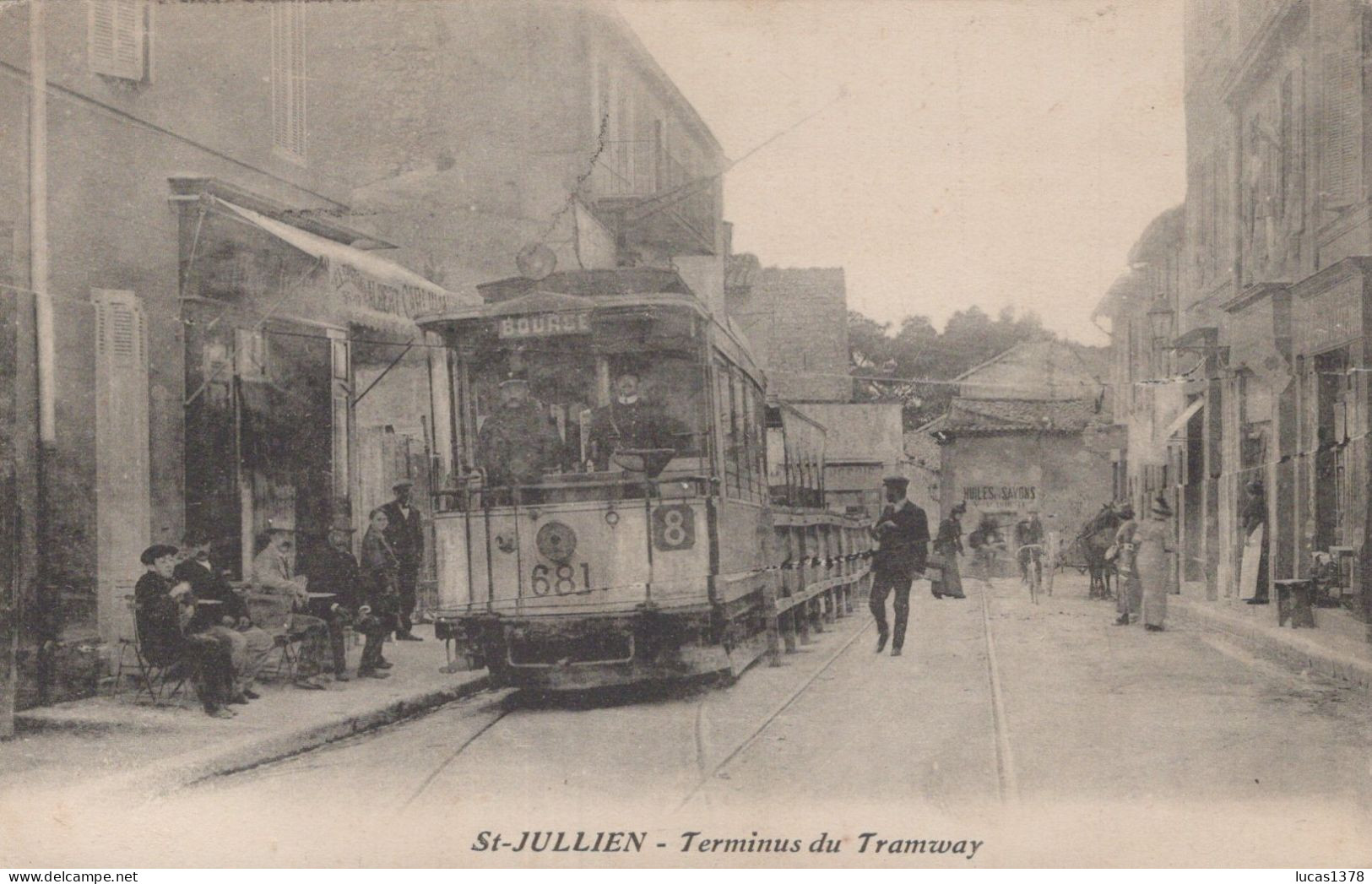 13 / MARSEILLE / SAINT JULIEN  / TERMINUS DU TRAMWAY / CLICHE EXCEPTIONNEL / RARE ++ - Saint Barnabé, Saint Julien, Montolivet