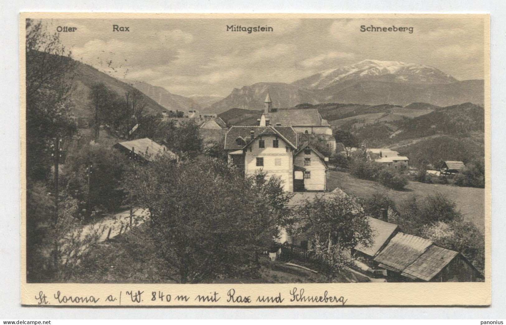 ST. CORONA Am WECHSEL  AUSTRIA, Year 1935 - Neunkirchen