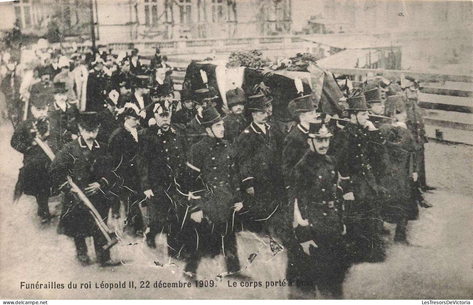 BELGIQUE - Funérailles Du Roi Léopold II, 22 Décembre 1909 - Cartes Postales Ancienne - Berühmte Personen