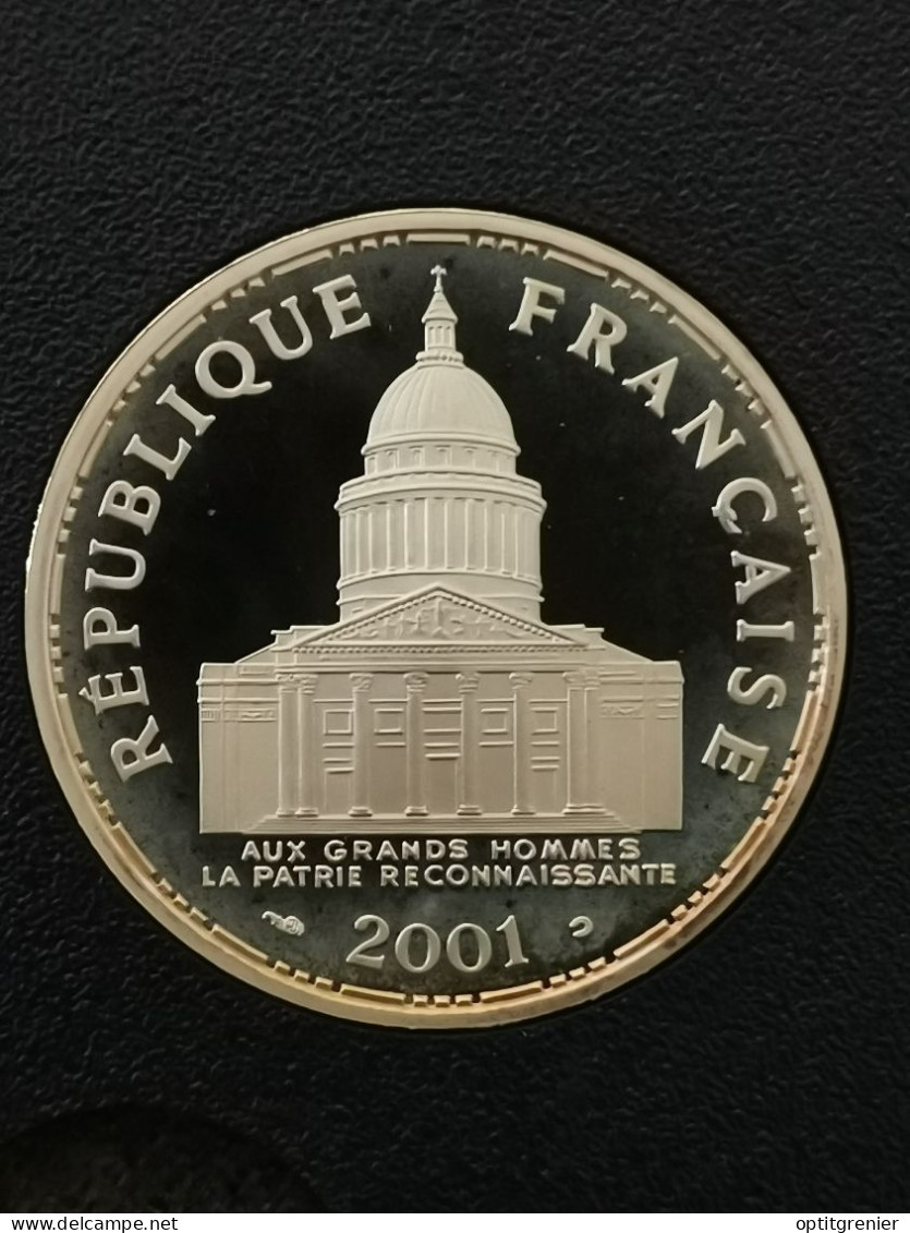 100 FRANCS PANTHEON ARGENT 2001 BE UNC FRANCE LEGERE PATINE / ISSUE DU COFFRET / SILVER - 100 Francs