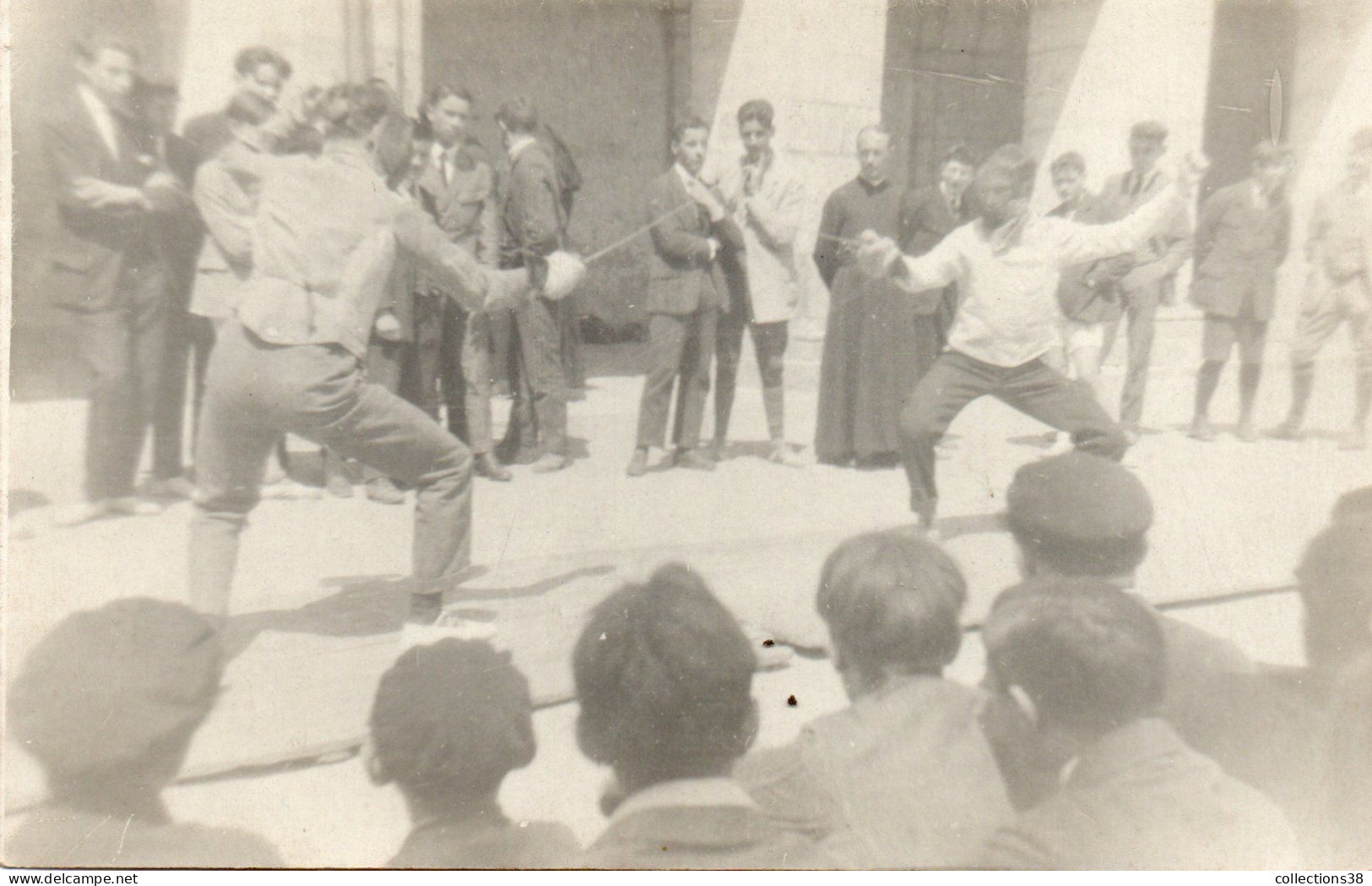 "Fête De M. Le Supérieur" - Assaut Contre G. De Chasseval - 1922 - Carte Photo - Fencing