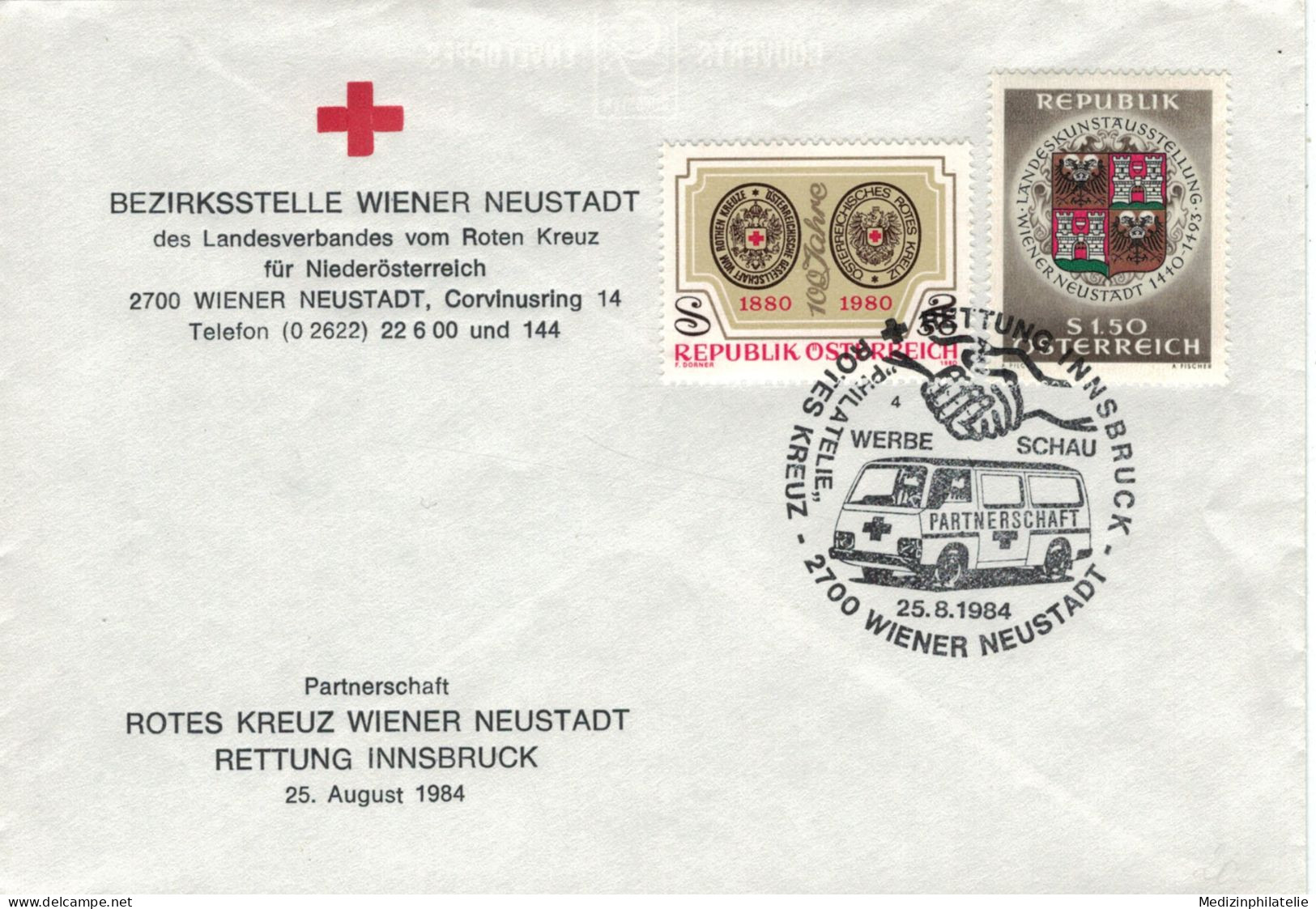 Rotes Kreuz - 2700 Wiener Neustadt 1984 Partnerschaft - Secourisme