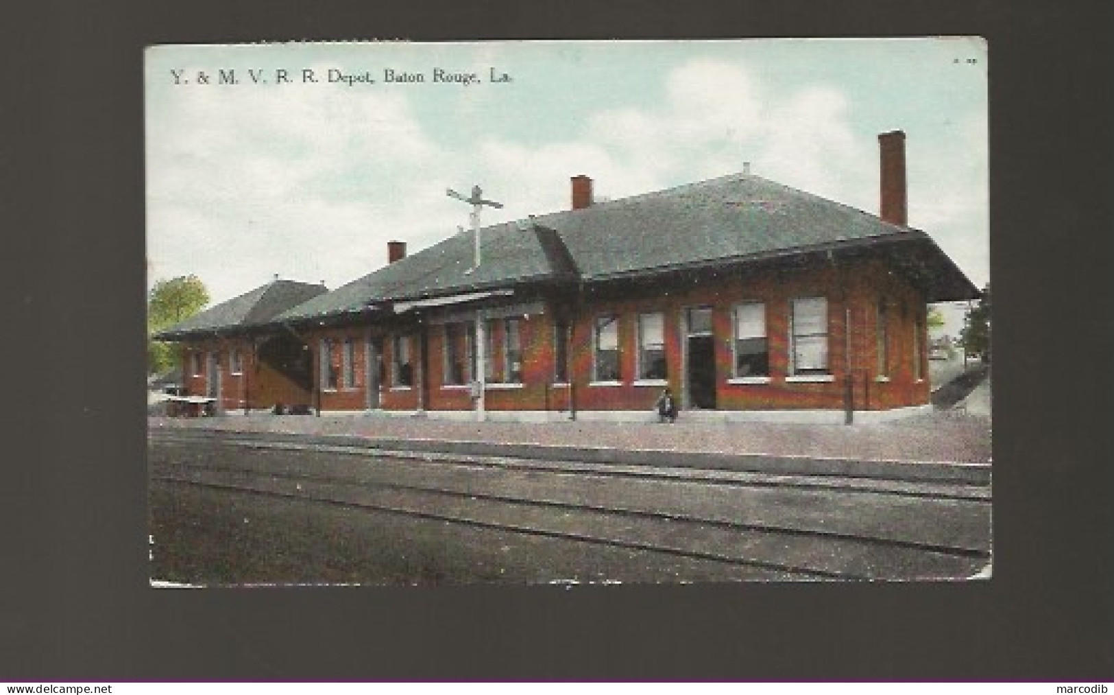 CPA BATON ROUGE. Y&MVRR DEPOT. à Circulé Vers 1910 - Baton Rouge