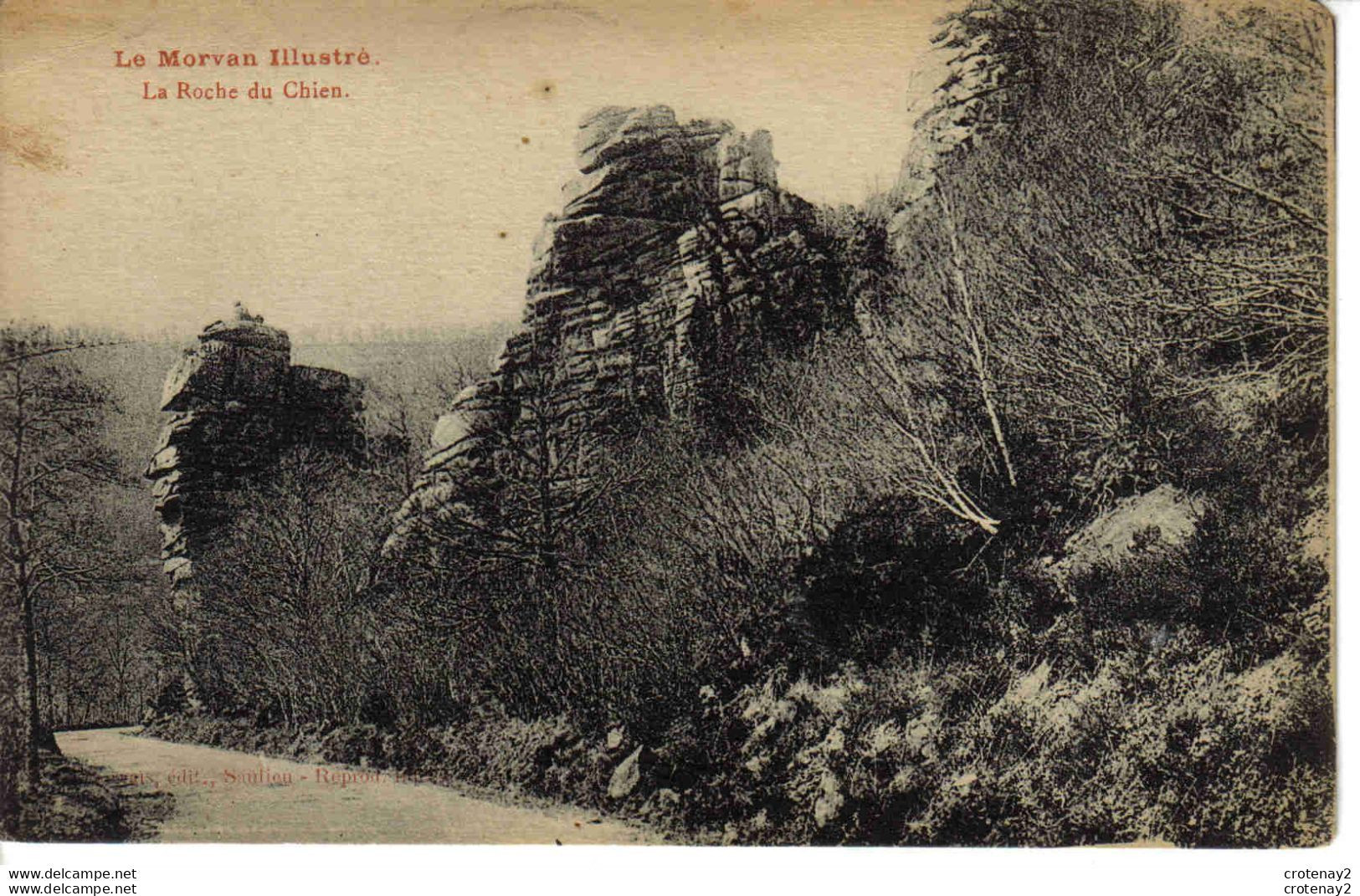 58 La Roche Du Chien Vers Montsauche Les Settons En 1924 Carte écrite à Cervenon Et Postée à Tannay Le Morvan Illustré - Montsauche Les Settons