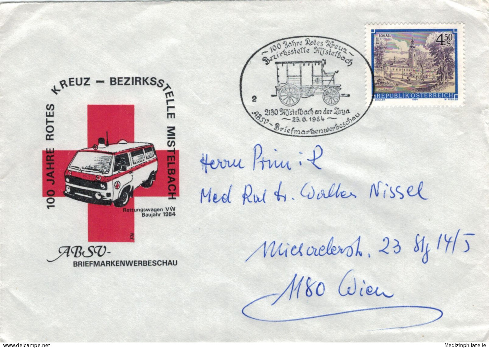 Rotes Kreuz - 2130 Mistelbach 1984 Bezirksstelle - EHBO