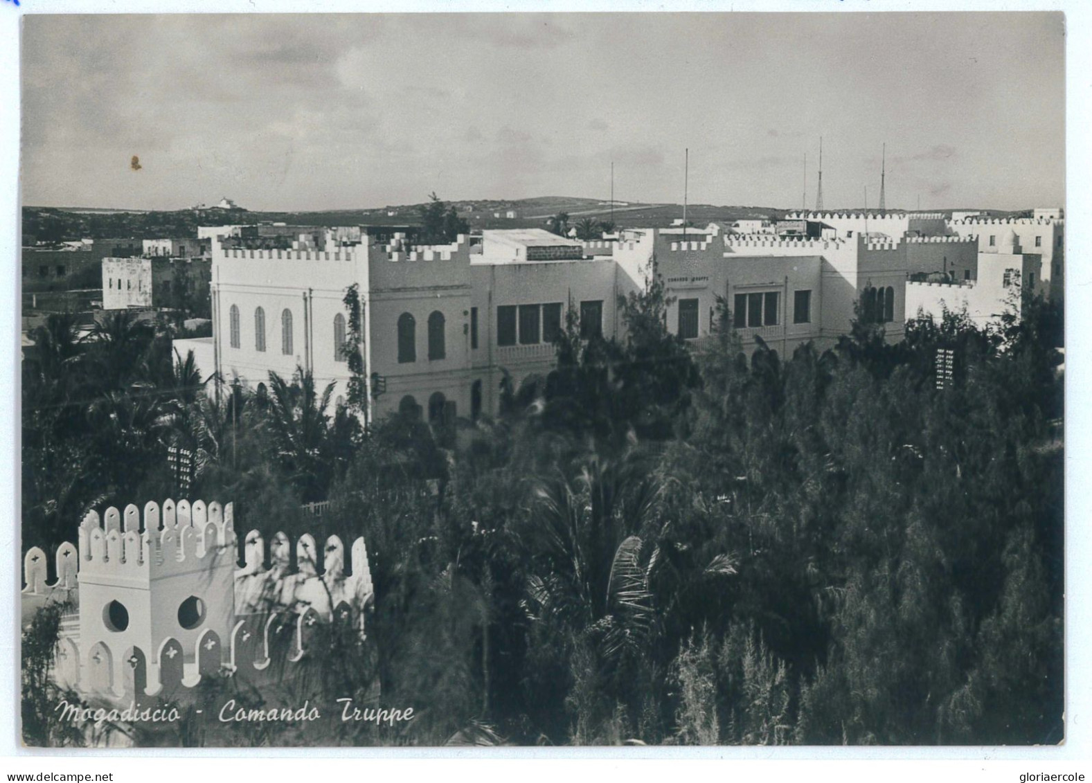 P2513 - ITALIA SOMALIA AFIS, 15.7.1950 FRANCOBOLLO PER POSTA AEREA CENT 65, ISOLATO SU CARTOLINA PER MILANO - Somalië (AFIS)