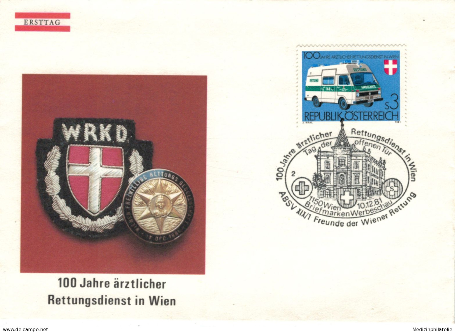 Rotes Kreuz - 1150 Wien 1981 - Rettungsdienst - Offene Tür - Erste Hilfe