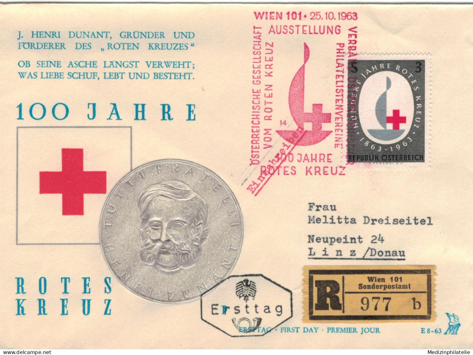 Rotes Kreuz - Wien 1963 - Reko Ausstellung - Henry Dunant - Secourisme
