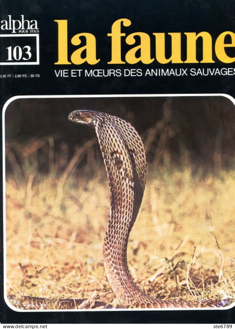LA FAUNE Vie Et Moeurs ANIMAUX SAUVAGES N° 103 Le Varan , Désert Serpents , Mangouste , Faucon Laggar - Animaux