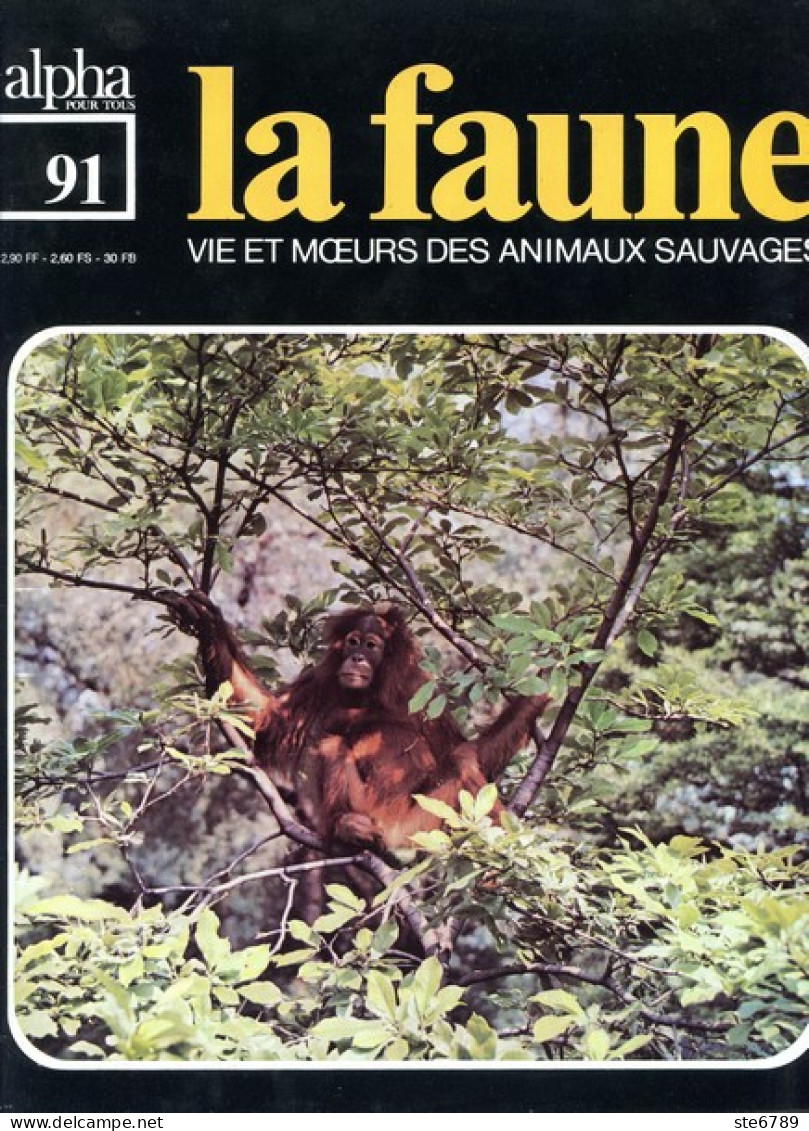 LA FAUNE Vie Et Moeurs ANIMAUX SAUVAGES N° 91 LA REGION ORIENTALE - Animales