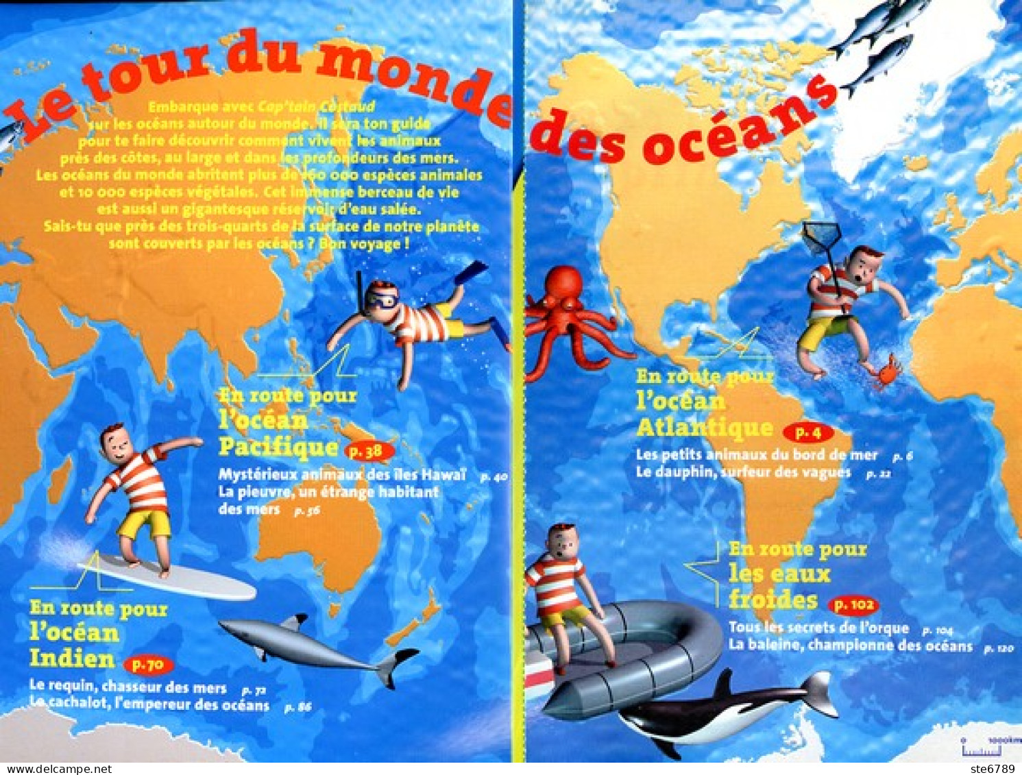 Cartes imagier animaux - mers et océans