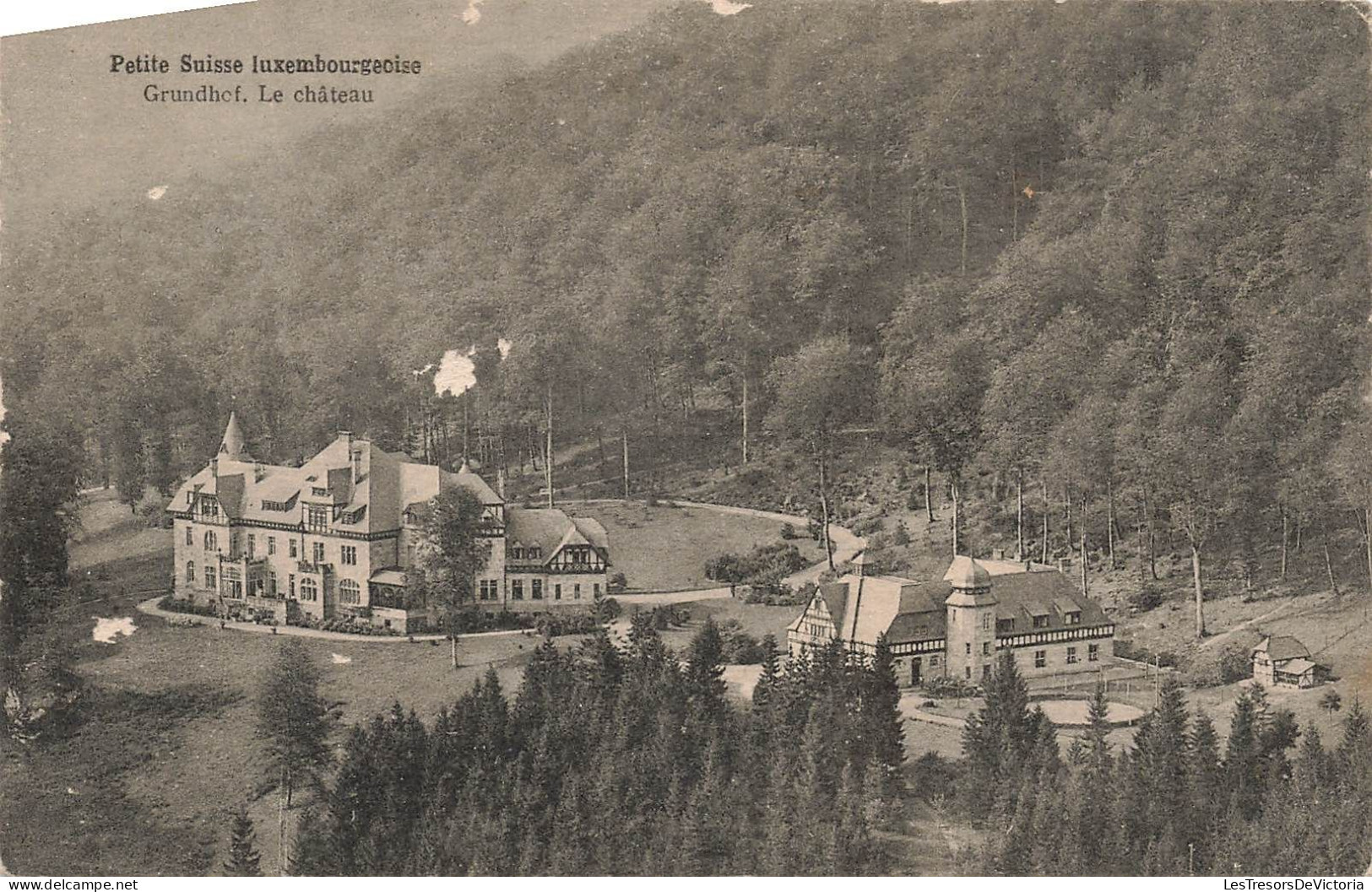 LUXEMBOURG - Petite Suisse Luxembourgeoise - Grundhof - Le Château - Carte Postale Ancienne - Lussemburgo - Città