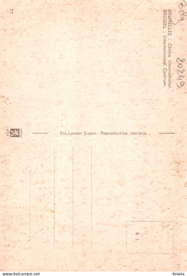 20249  BRUXELLES Centre International  ( Tour Immeuble Martini, Voitures, Autos  ) ( 2 Scans) - Aeroporto Bruxelles